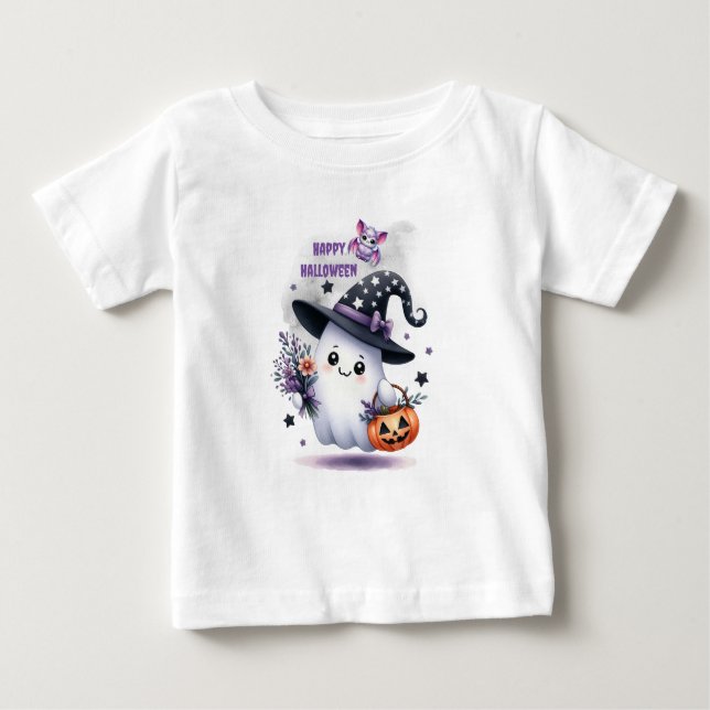 Camiseta De Bebé Castillo de Halloween Witch Witchcraft Wizards (Anverso)
