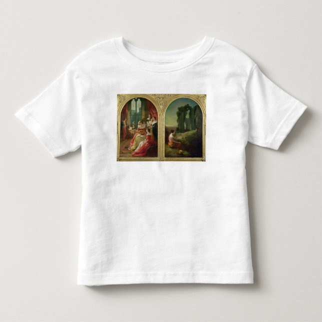 Camiseta De Bebé Castillo de Kenilworth - pasado y presente, 1854 (Anverso)