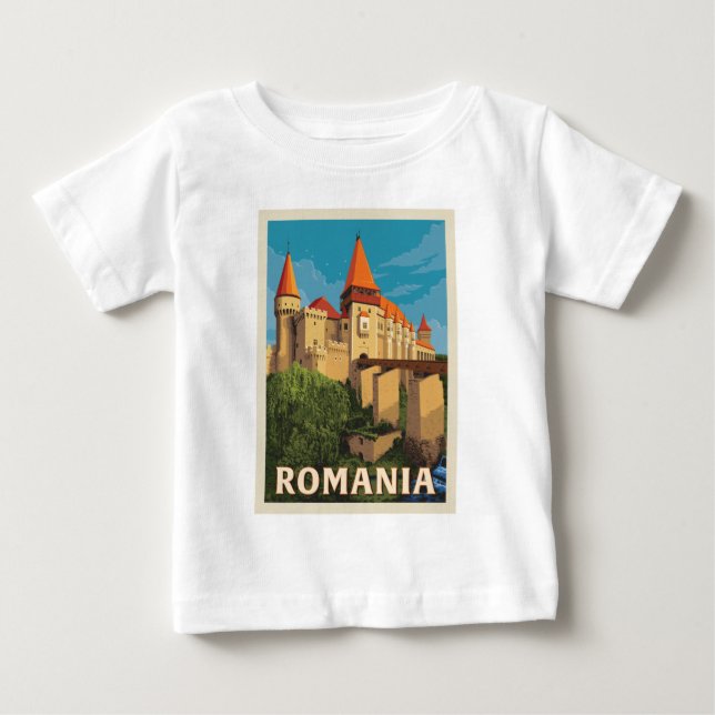 Camiseta De Bebé Castillo de Peles Rumania (Anverso)