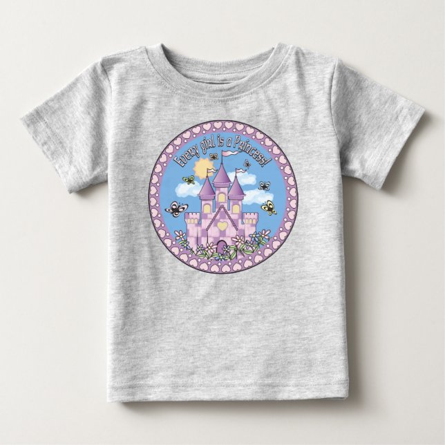 Camiseta De Bebé Castillo de Princess (Anverso)