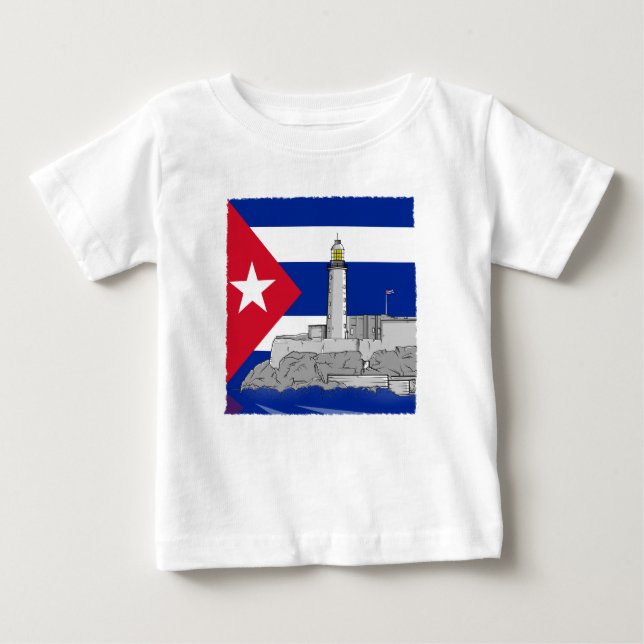 Camiseta De Bebé Castillo Morro en La Habana (Anverso)