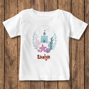 Camiseta De Bebé Castillo Subacuático Encantador con Estrellas de M