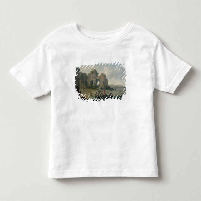 Camiseta De Bebé Castle Rock (isla) de Flatholm, canal de Bristol, (Anverso)