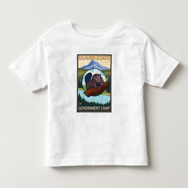 Camiseta De Bebé Castor y capilla del Mt. - campo del gobierno, (Anverso)