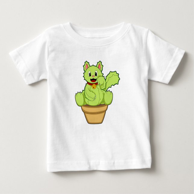 Camiseta De Bebé Cat as Cactus (Anverso)