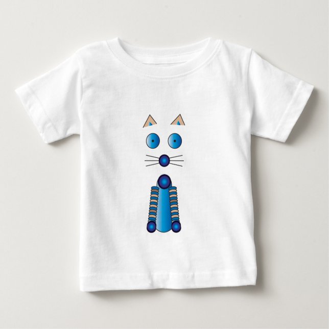 Camiseta De Bebé CAT azul (Anverso)