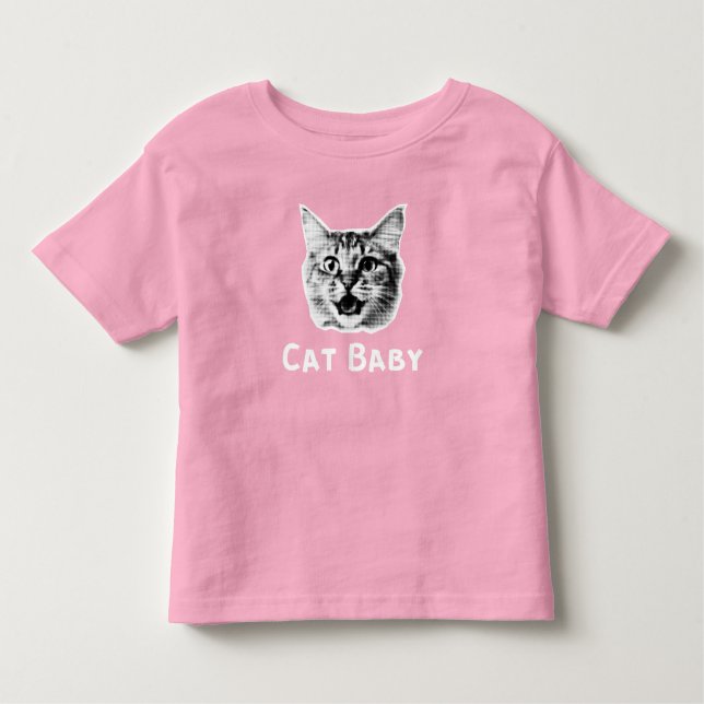 Camiseta De Bebé Cat Baby Retro (Anverso)