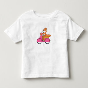 Camiseta De Bebé Cat como motociclista con Scooter.PNG