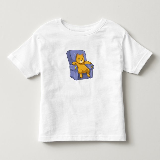 Camiseta De Bebé Cat con Sofa (Anverso)