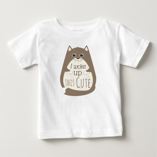 Camiseta De Bebé Cat despertó este gracioso eslogan (Anverso)