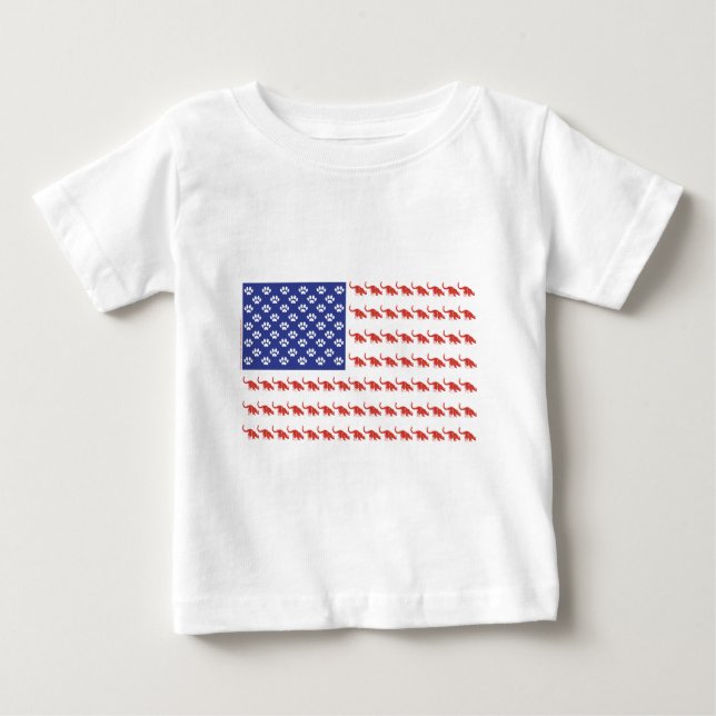 Camiseta De Bebé Cat-Flag-Tee (Anverso)