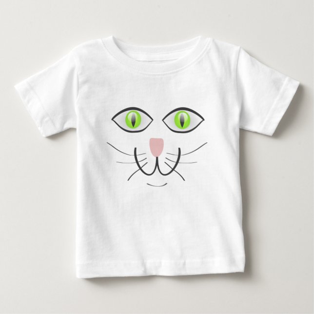 Camiseta De Bebé Cat Funny Face Cartoon-29034 (Anverso)