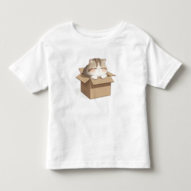 Camiseta De Bebé Cat in the Box Shirt (Anverso)