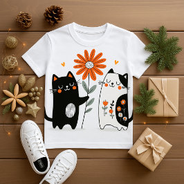 Camiseta De Bebé cat love t shirt design