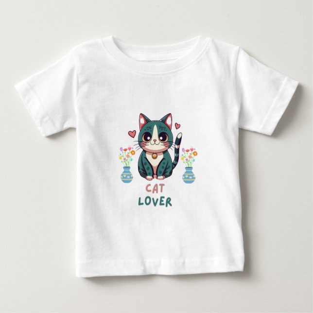 Camiseta De Bebé Cat Lover (Anverso)