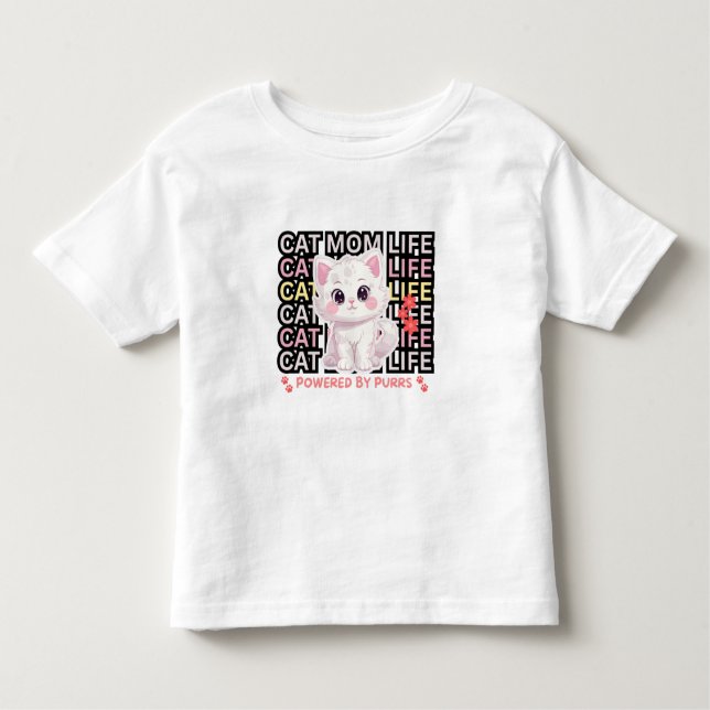 Camiseta De Bebé Cat Mom Life funny (Anverso)