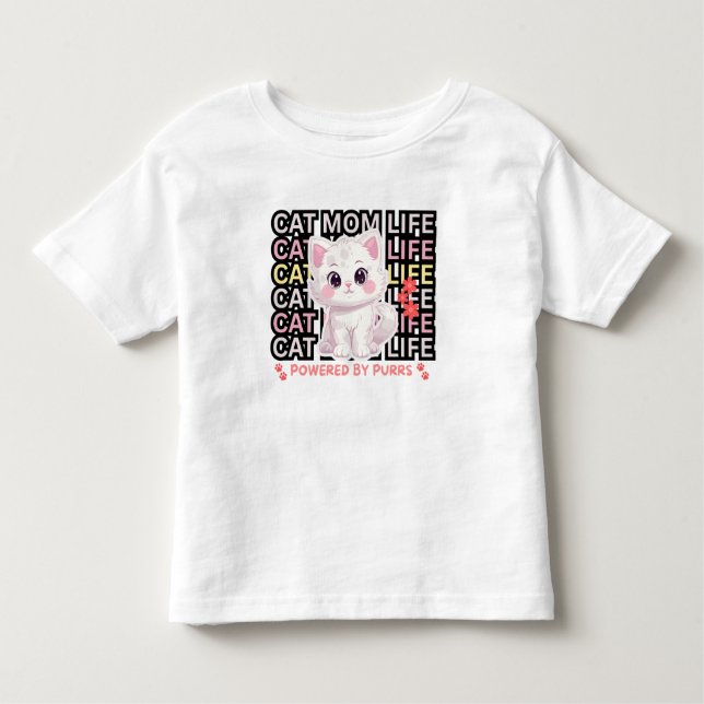 Camiseta De Bebé Cat Mom Life funny (Anverso)