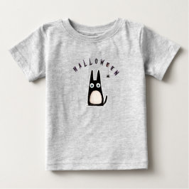 Camiseta De Bebé cat + spider + Halloween, personalized