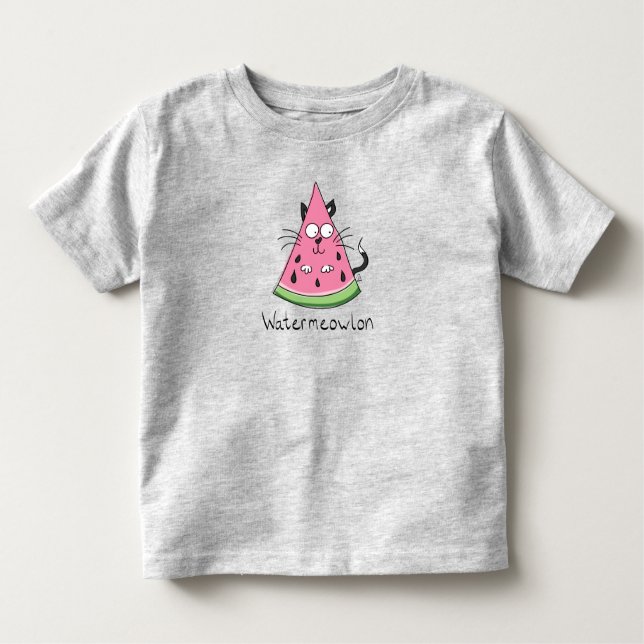Camiseta De Bebé Cat Watermelon Funny Personalizado (Anverso)