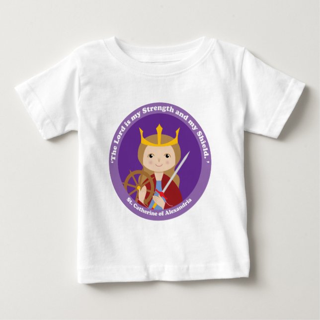 Camiseta De Bebé Catalina de Alejandría (Anverso)
