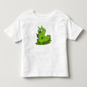Camiseta De Bebé Caterpillar como atormentado con gafas y libros