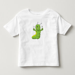 Camiseta De Bebé Caterpillar con cuchara y horquilla