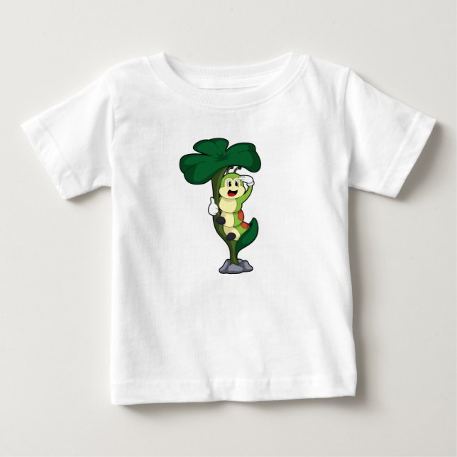 Camiseta De Bebé Caterpillar con hoja (Anverso)