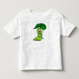 Camiseta De Bebé Caterpillar con hoja como parasol