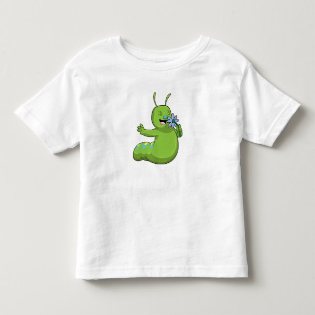 Camiseta De Bebé Caterpillar con margarita de flores (Anverso)