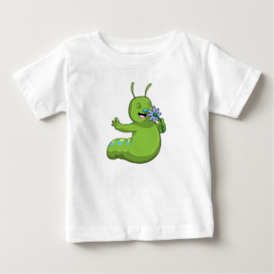 Camiseta De Bebé Caterpillar con margarita de flores