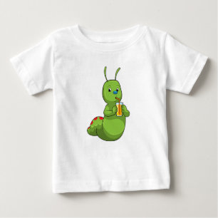 Camiseta De Bebé Caterpillar con zumo de Naranja de vidrio