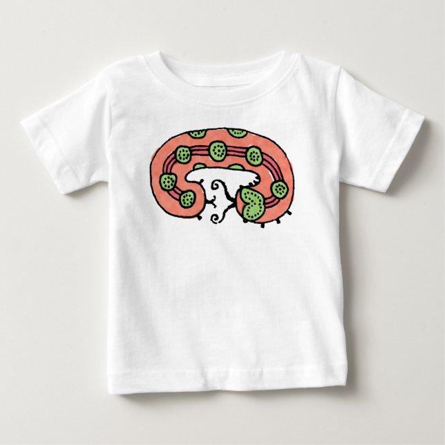 Camiseta De Bebé Caterpillar Dreaming (coral) (Anverso)