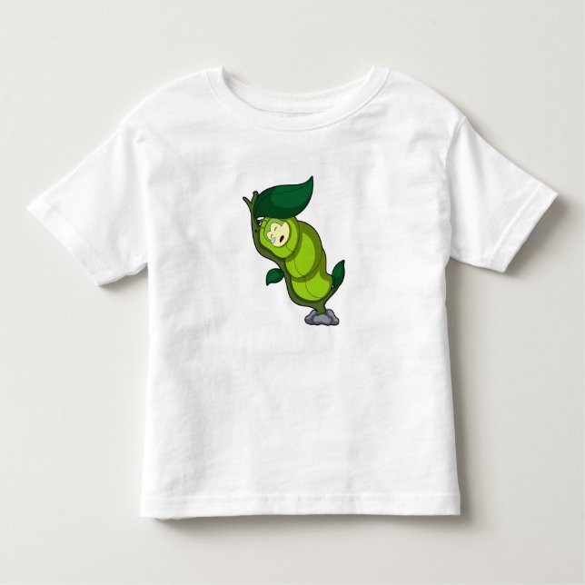 Camiseta De Bebé Caterpillar en el sueño con hoja (Anverso)