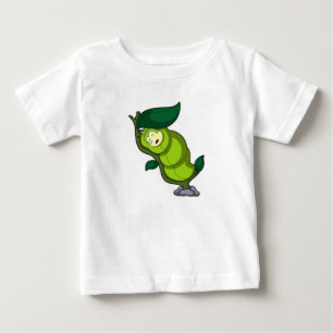 Camiseta De Bebé Caterpillar en el sueño con hoja