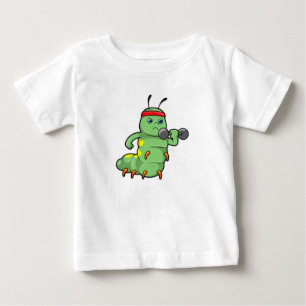Camiseta De Bebé Caterpillar en entrenamiento de fuerza con Dumbbel