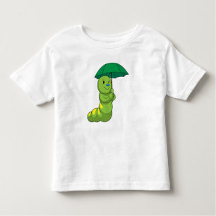 Camiseta De Bebé Caterpillar en la lluvia con paraguas