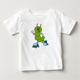 Camiseta De Bebé Caterpillar en patinaje en línea con patines de pa