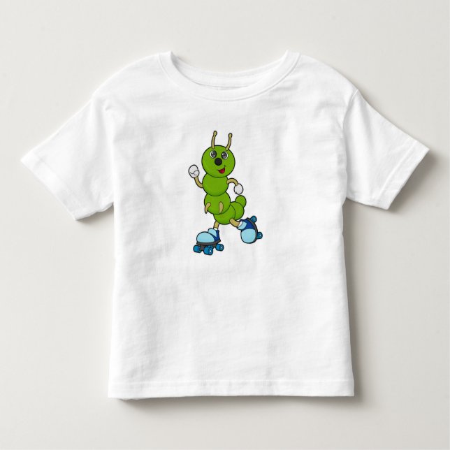 Camiseta De Bebé Caterpillar en patinaje en línea con patines de pa (Anverso)