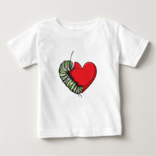 Camiseta De Bebé Caterpillar Love Heart