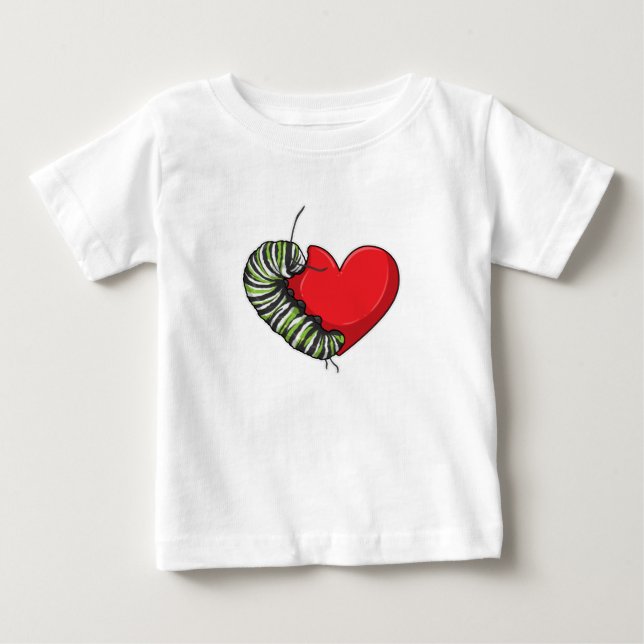 Camiseta De Bebé Caterpillar Love Heart (Anverso)