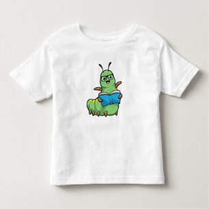 Camiseta De Bebé Caterpillar tal como está nervioso con libros y ga
