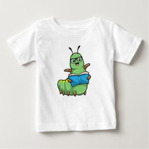 Camiseta De Bebé Caterpillar tal como está nervioso con libros y ga