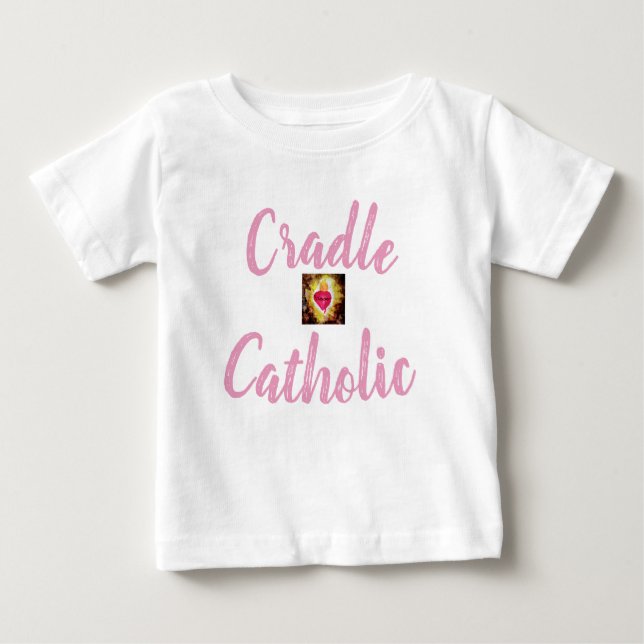 Camiseta De Bebé Católico encuna personalizado (Anverso)