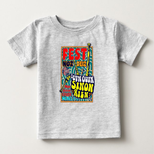 Camiseta De Bebé Causa de Mon biniou (Anverso)