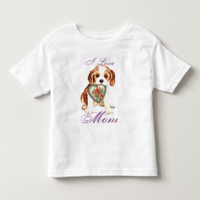 Camiseta De Bebé Cavalier Heart Mom (Anverso)