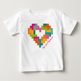 Camiseta De Bebé Caza, amor y poligominoes camisas pequeñas