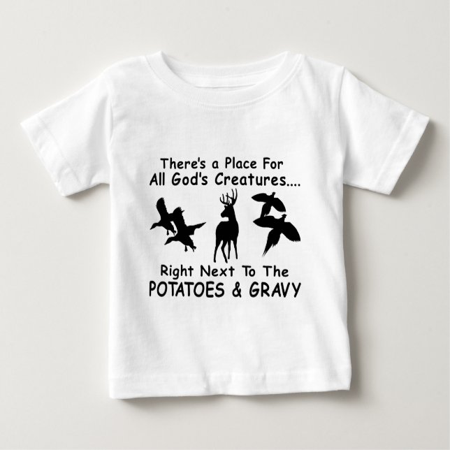 CAMISETA DE BEBÉ CAZA DE DEER, PATO Y PHEASANT (Anverso)