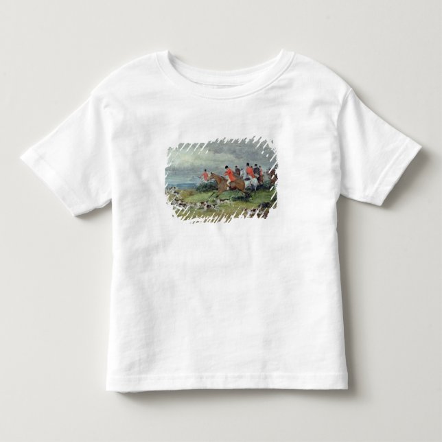 Camiseta De Bebé Caza de Fox en Surrey, siglo XIX (Anverso)