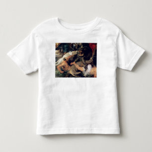 Camiseta De Bebé Caza del Hippopotamus y del cocodrilo, c.1615-16