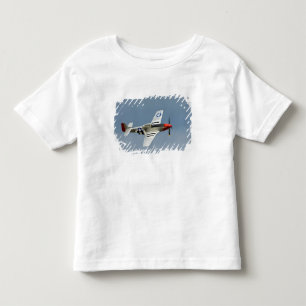 Camiseta De Bebé Caza P-51D Mustang con marcas del Día D volando